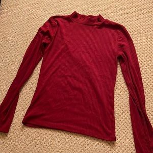 Red turtle neck